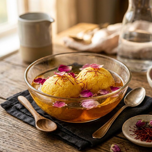 Saffron Infused Rasgulla